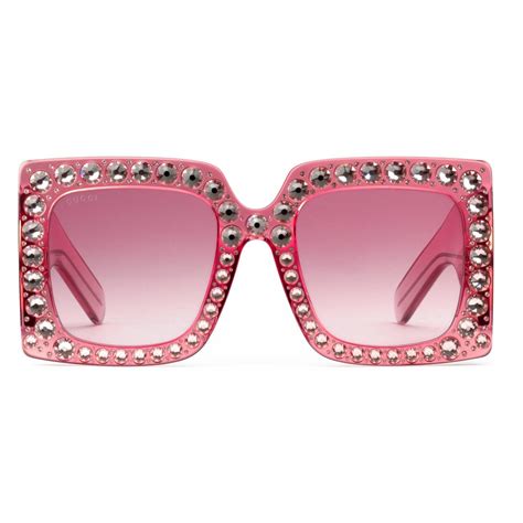 gucci pink glasses on person|pink oversized gucci sunglasses.